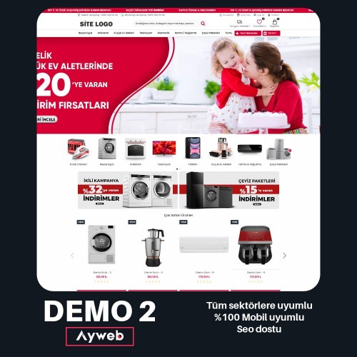 Opencart Beyaz Eşya Satış Teması