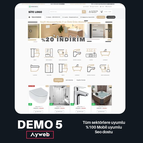 Opencart Banyo – Mutfak Sistemleri Satış Teması