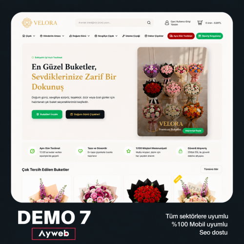 Opencart Çiçekci Satış Teması